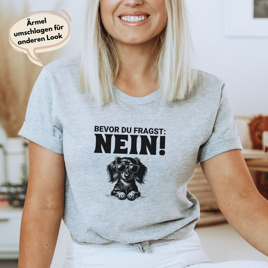 Nein (Langhaar) - Bio Unisex T-Shirt