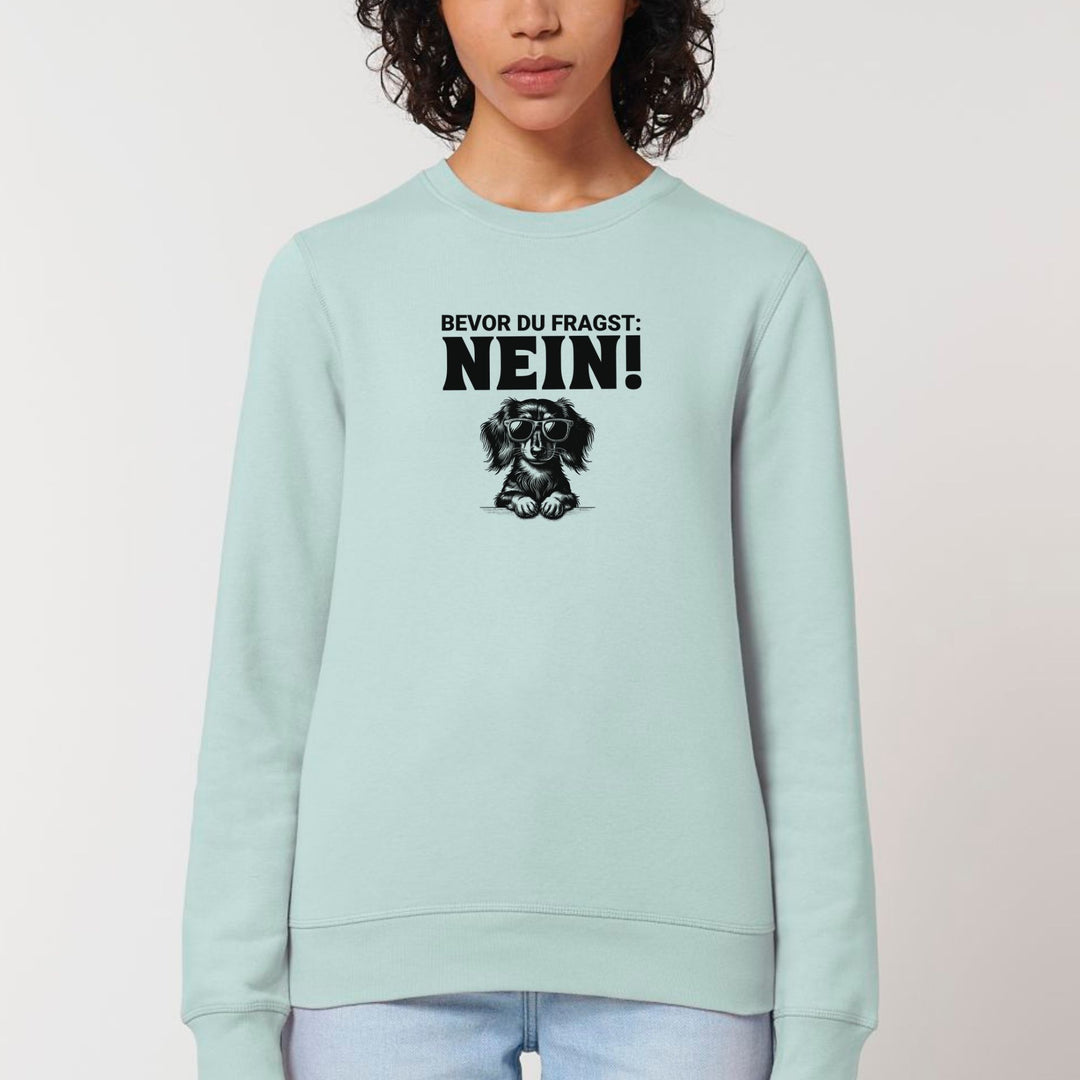 Nein (Langhaar) - Bio Unisex Sweatshirt