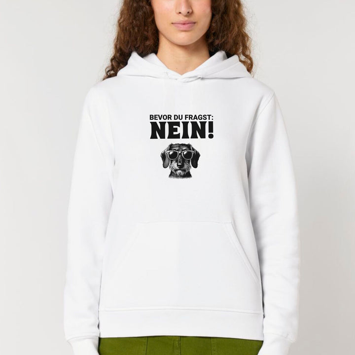 Nein (Rauhaar) - Bio Unisex Hoodie