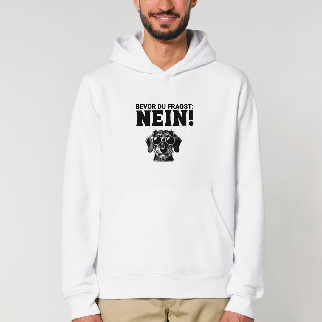 Nein (Rauhaar) - Bio Unisex Hoodie