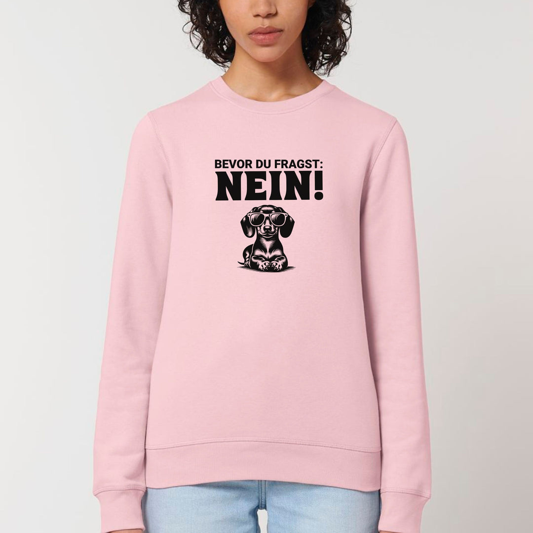 Dackelshirts Nein (Kurzhaar) - Bio Unisex Sweatshirt Cotton Pink / XS