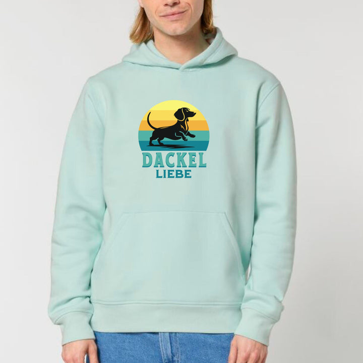 Retro Dackelliebe (Kurzhaar) - Bio Unisex Hoodie