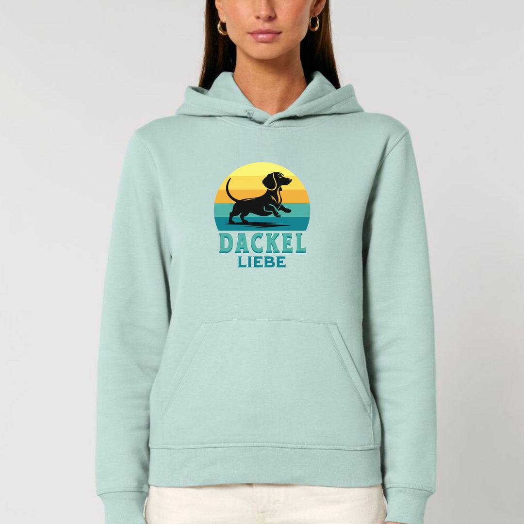 Retro Dackelliebe (Kurzhaar) - Bio Unisex Hoodie