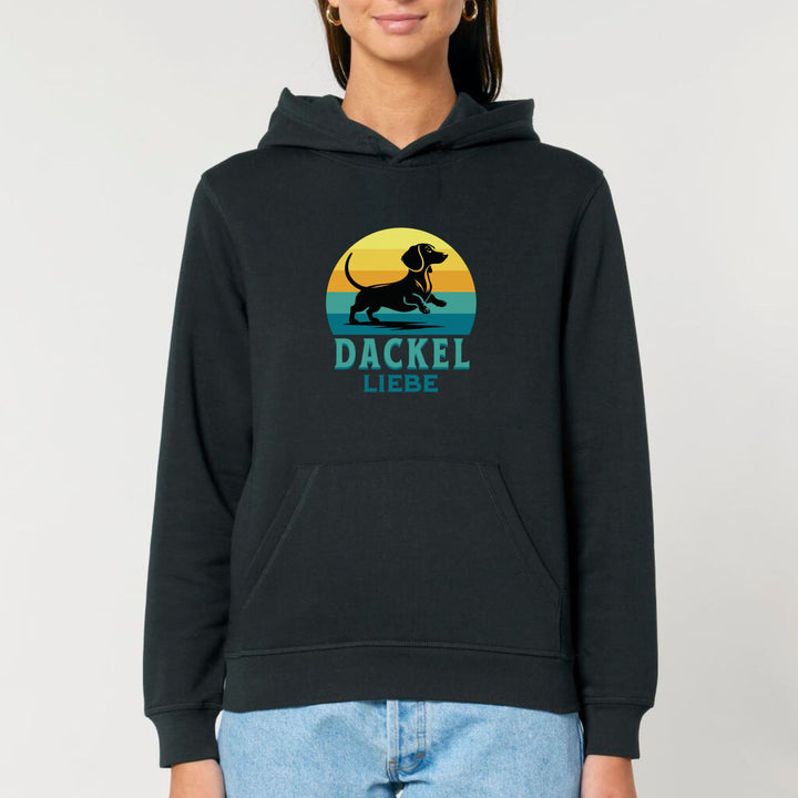 Retro Dackelliebe (Kurzhaar) - Bio Unisex Hoodie