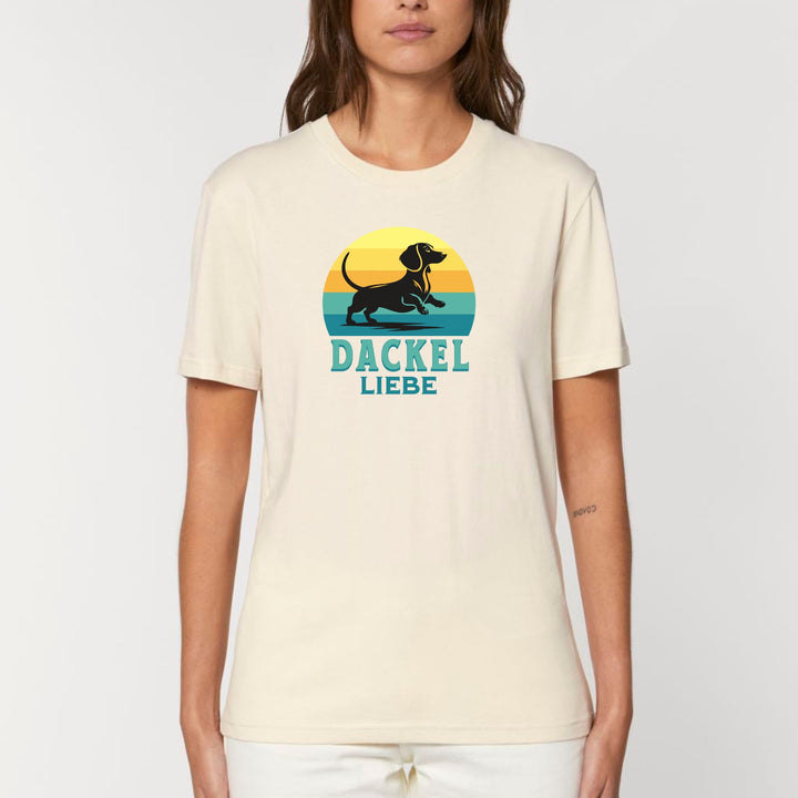 Retro Dackelliebe (Kurzhaar) - Bio Unisex T-Shirt