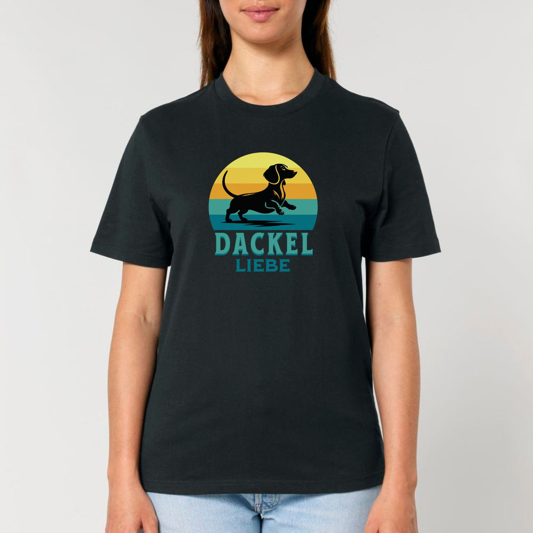 Retro Dackelliebe (Kurzhaar) - Bio Unisex T-Shirt