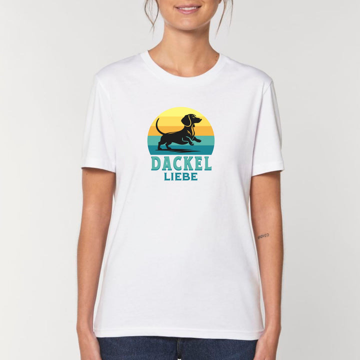 Retro Dackelliebe (Kurzhaar) - Bio Unisex T-Shirt