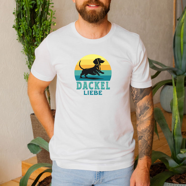 Retro Dackelliebe (Kurzhaar) - Bio Unisex T-Shirt