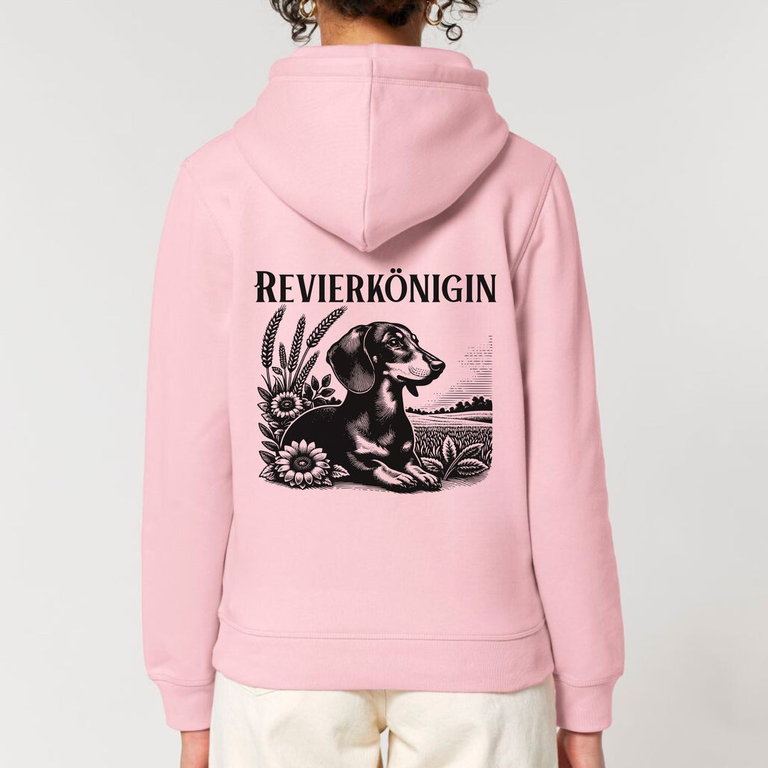 Revierkönigin (Kurzhaar) - Bio Unisex Hoodie (Backprint)