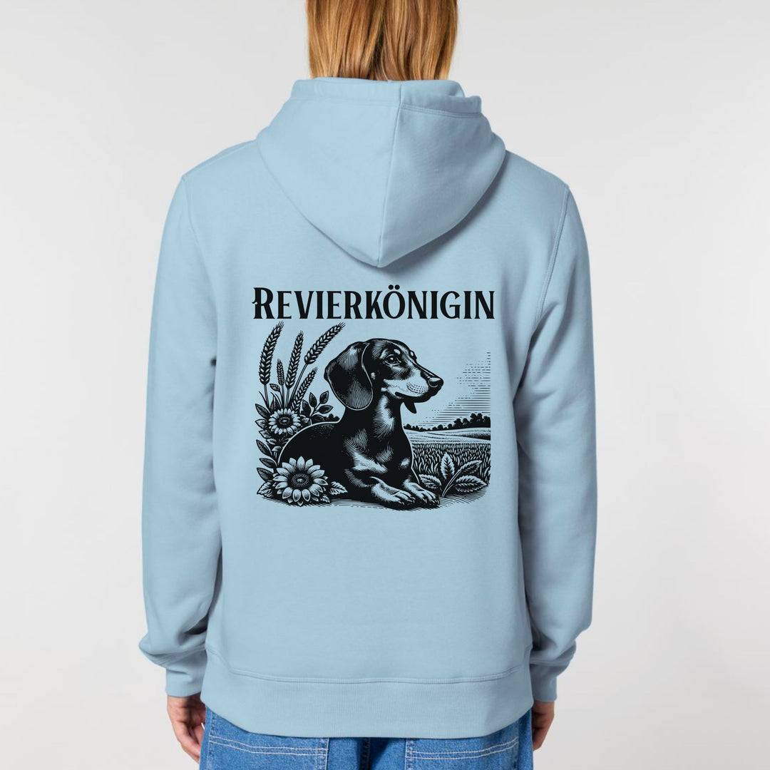 Revierkönigin (Kurzhaar) - Bio Unisex Hoodie (Backprint)