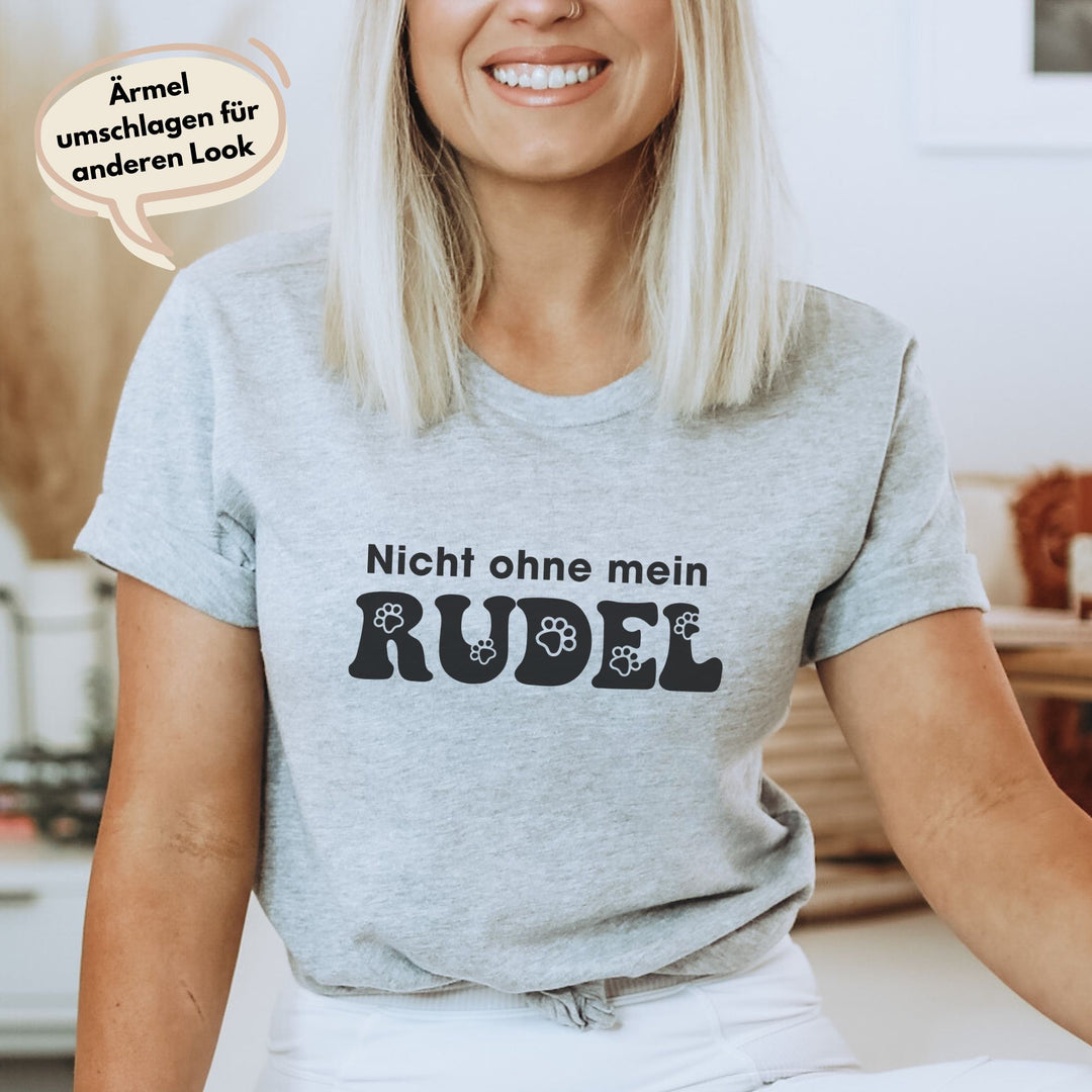 Dackelshirts Nicht ohne mein Rudel - Bio Unisex T-Shirt Heather Grey / XS