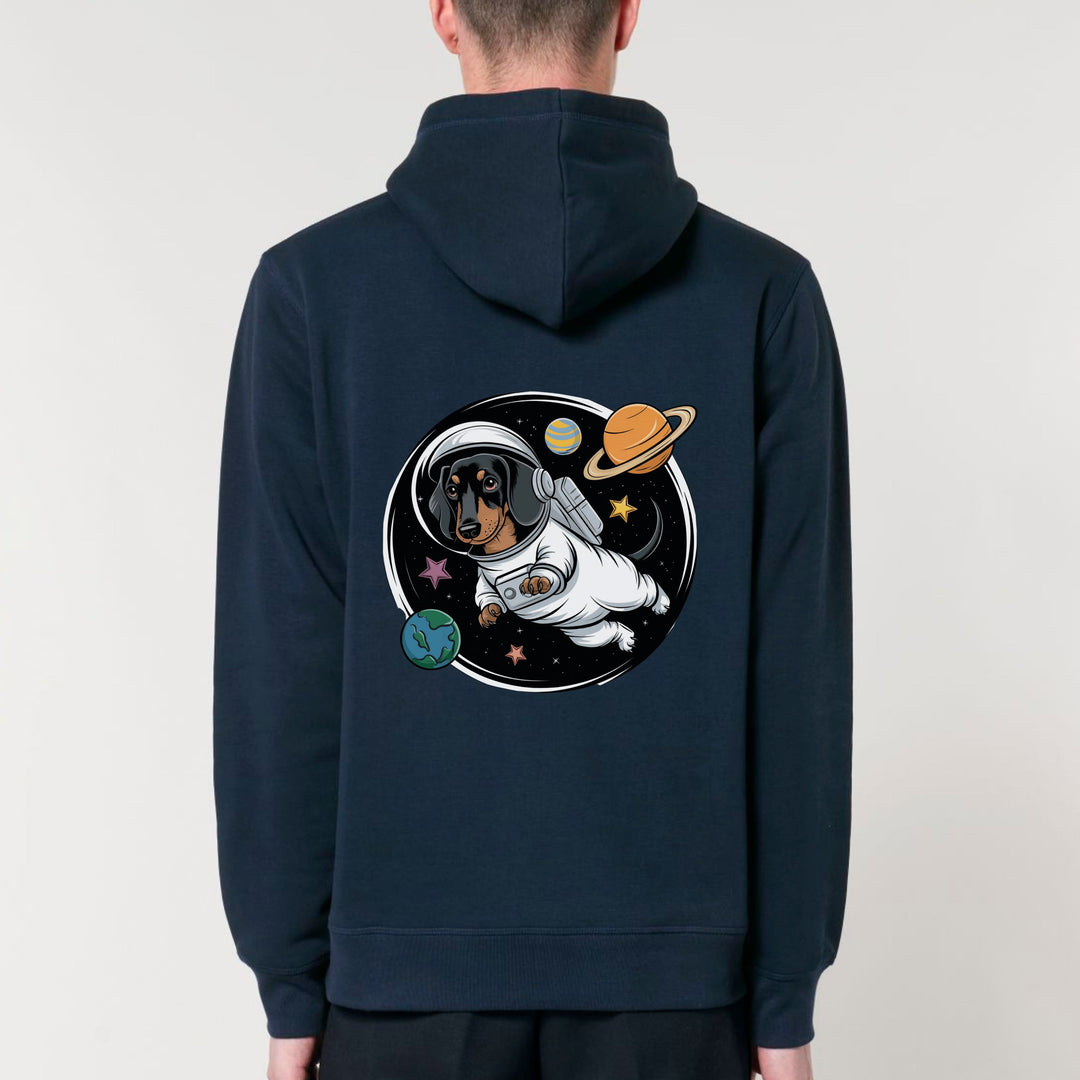 Space Dackel (Kurzhaar) - Bio Unisex Hoodie