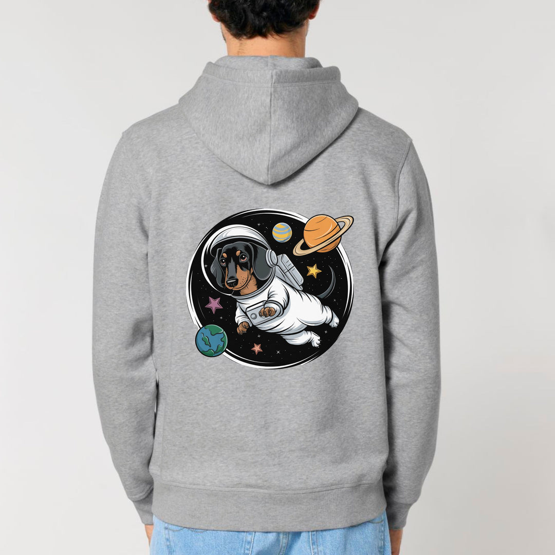 Space Dackel (Kurzhaar) - Bio Unisex Hoodie