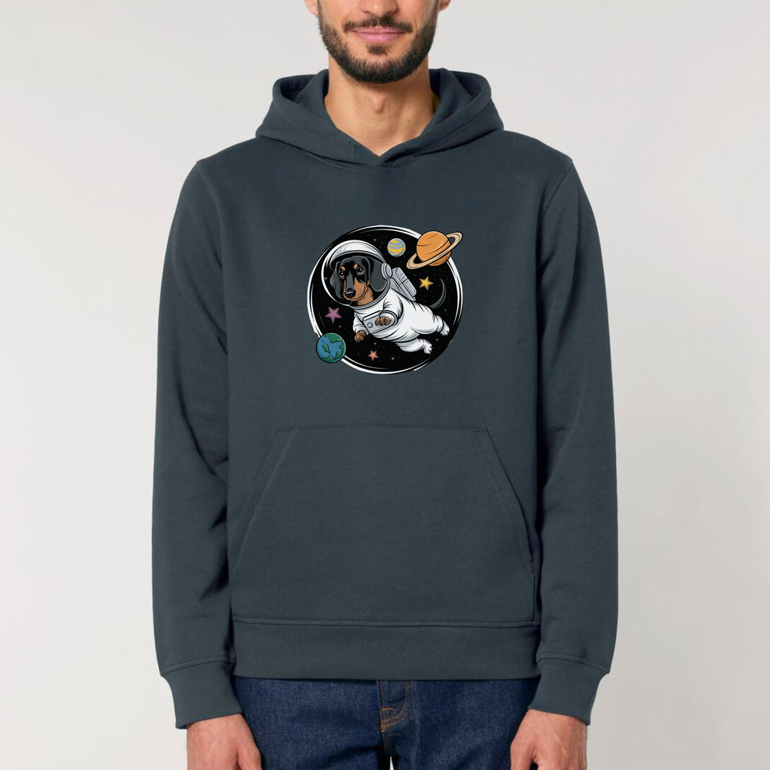 Space Dackel (Kurzhaar) - Bio Unisex Hoodie