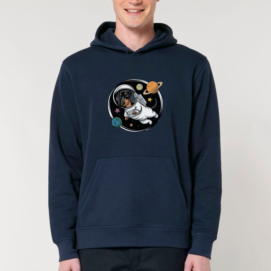 Space Dackel (Kurzhaar) - Bio Unisex Hoodie