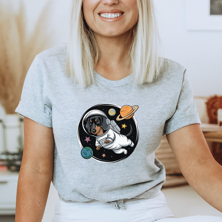 Space Dackel (Kurzhaar) - Bio Unisex T-Shirt