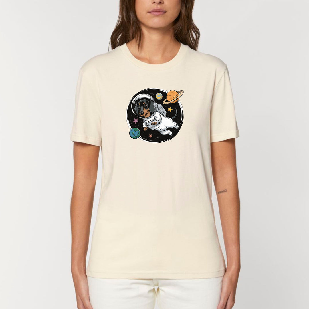 Space Dackel (Kurzhaar) - Bio Unisex T-Shirt