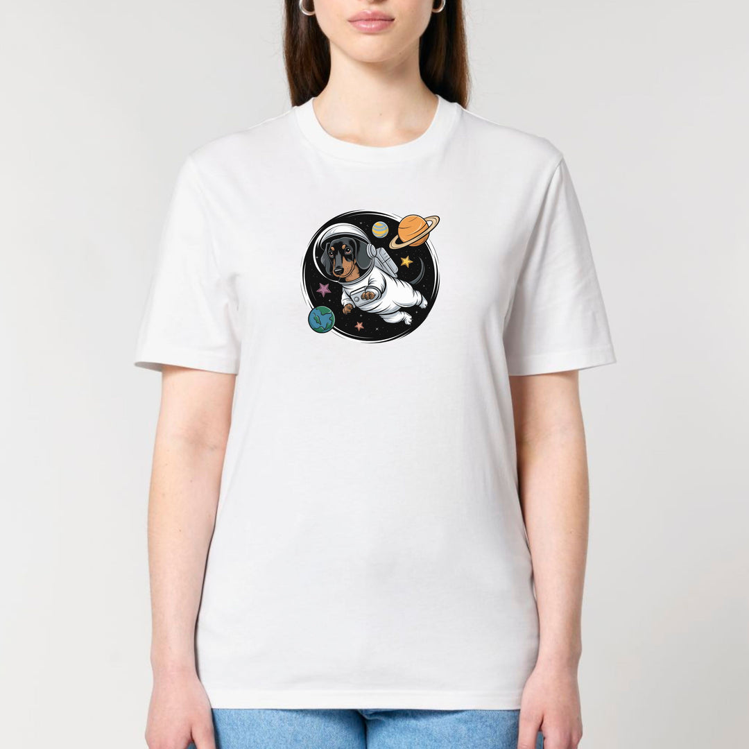 Space Dackel (Kurzhaar) - Bio Unisex T-Shirt