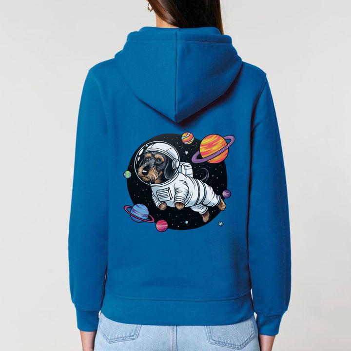 Space Dackel (Rauhaar) - Bio Unisex Hoodie