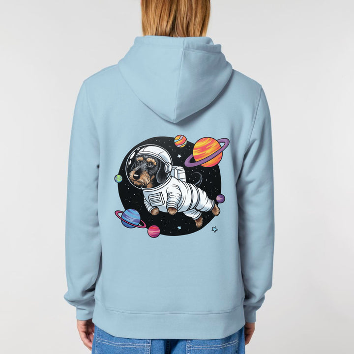 Space Dackel (Rauhaar) - Bio Unisex Hoodie