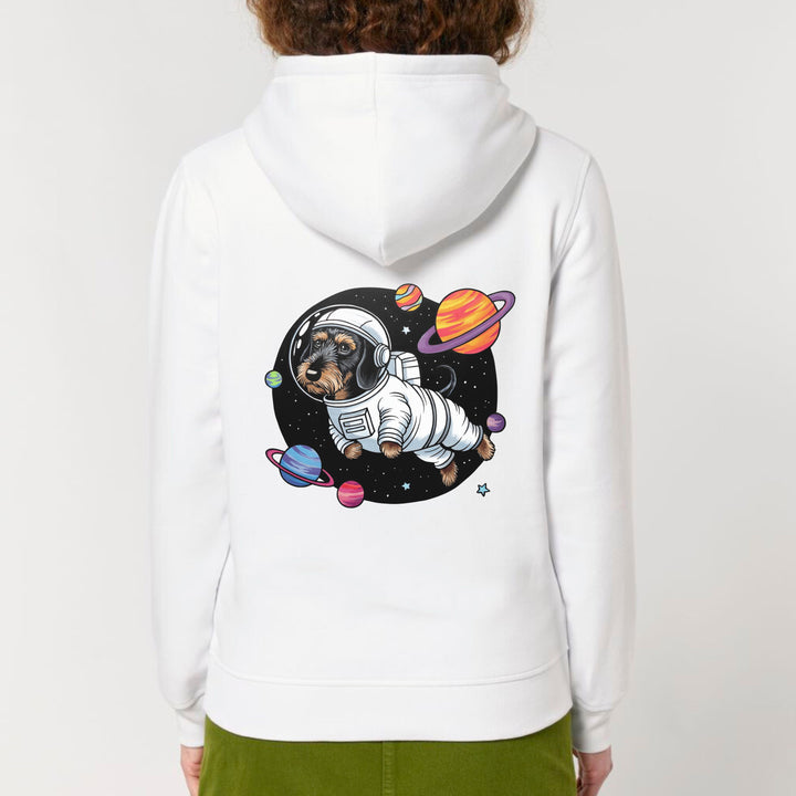 Space Dackel (Rauhaar) - Bio Unisex Hoodie