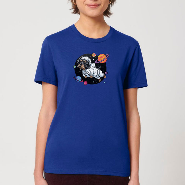 Space Dackel (Rauhaar) - Bio Unisex T-Shirt