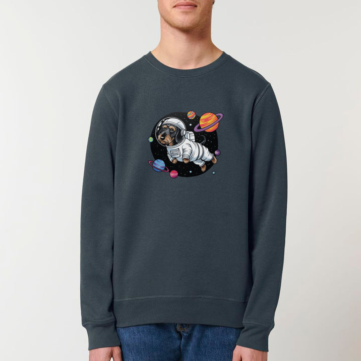 Space Dackel (Rauhaar) - Bio Unisex Sweatshirt