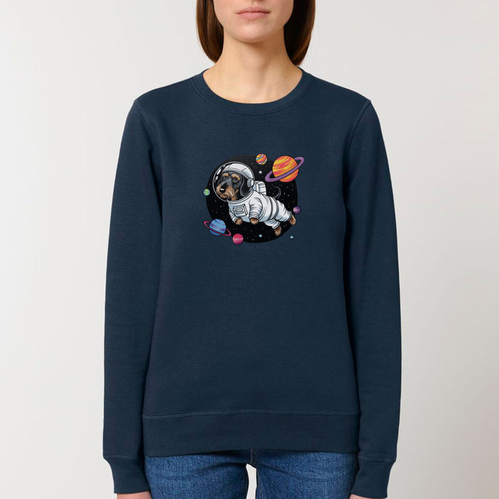 Space Dackel (Rauhaar) - Bio Unisex Sweatshirt