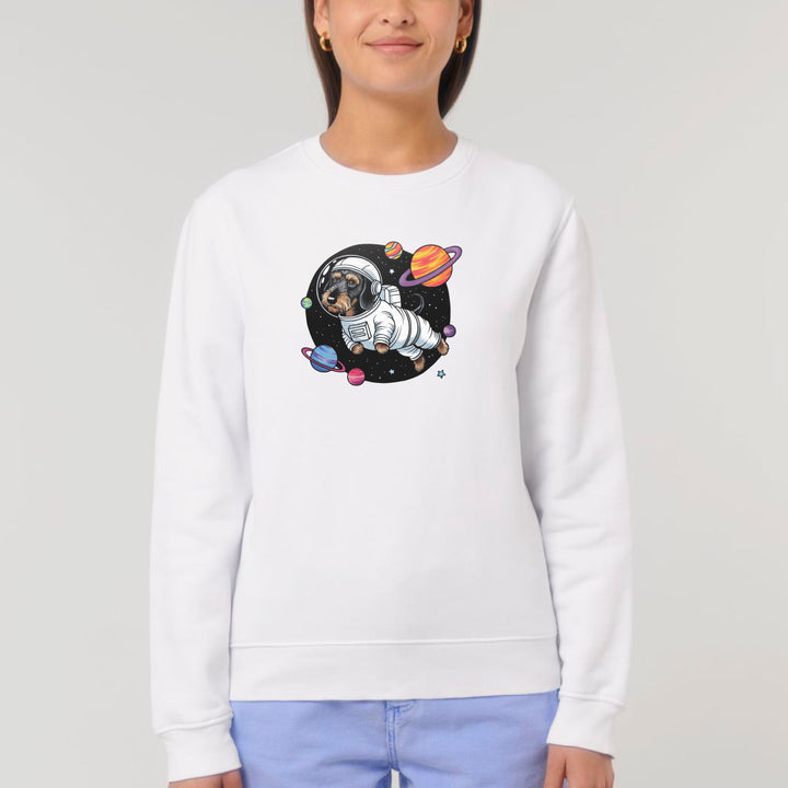 Space Dackel (Rauhaar) - Bio Unisex Sweatshirt