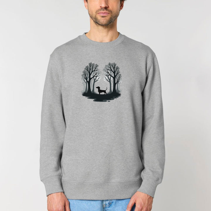 Dackelshirts Walddackel (Kurzhaar) - Bio Unisex Sweatshirt Heather Grey / XS