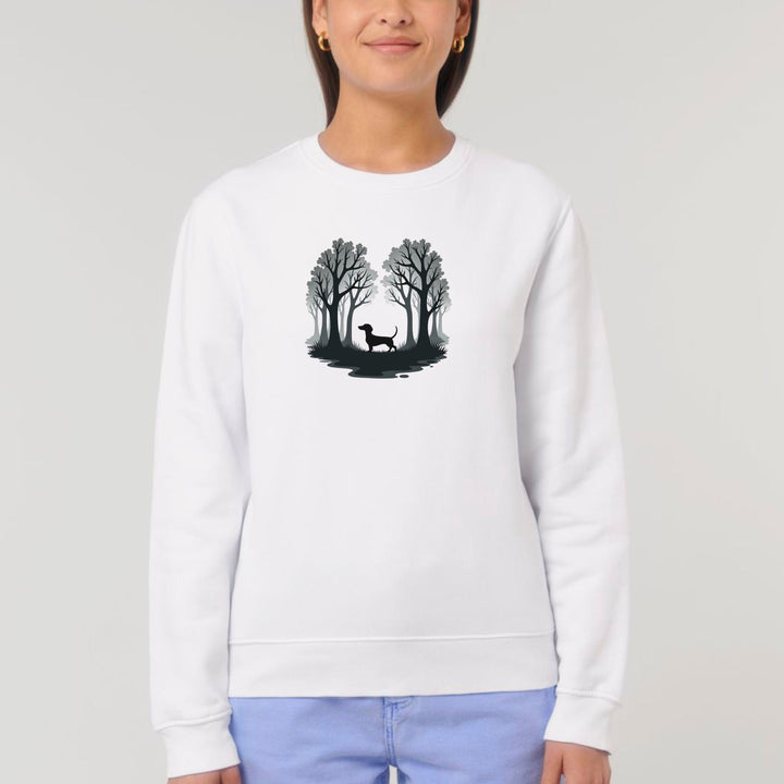 Dackelshirts Walddackel (Kurzhaar) - Bio Unisex Sweatshirt White / XS