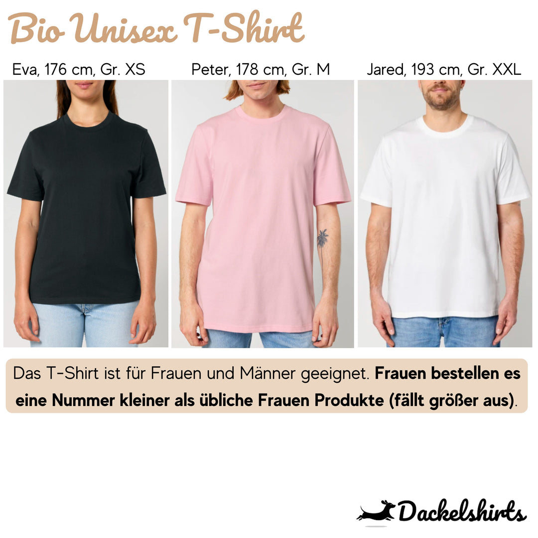 Dackelshirts Hört super (Langhaar) - Bio Unisex T-Shirt