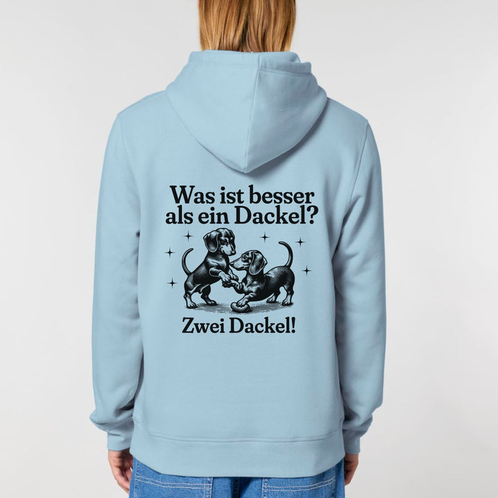 Zwei Dackel (Kurzhaar) - Bio Unisex Hoodie