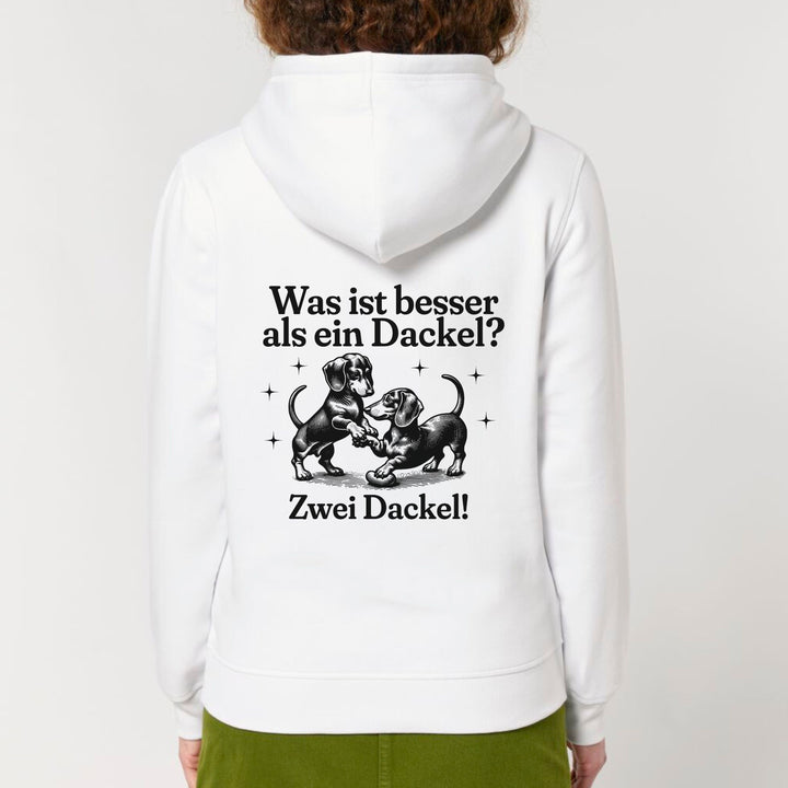 Zwei Dackel (Kurzhaar) - Bio Unisex Hoodie