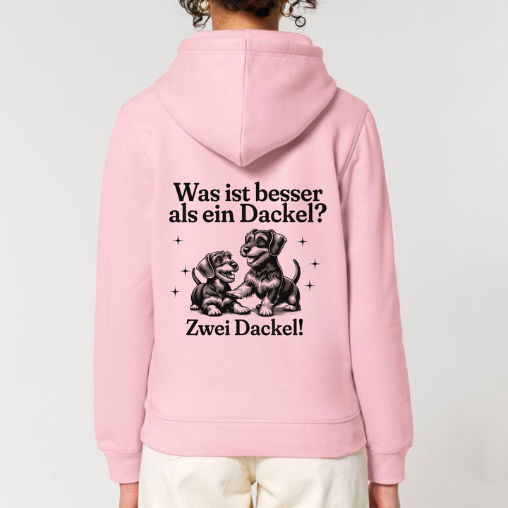 Zwei Dackel (Rauhaar) - Bio Unisex Hoodie