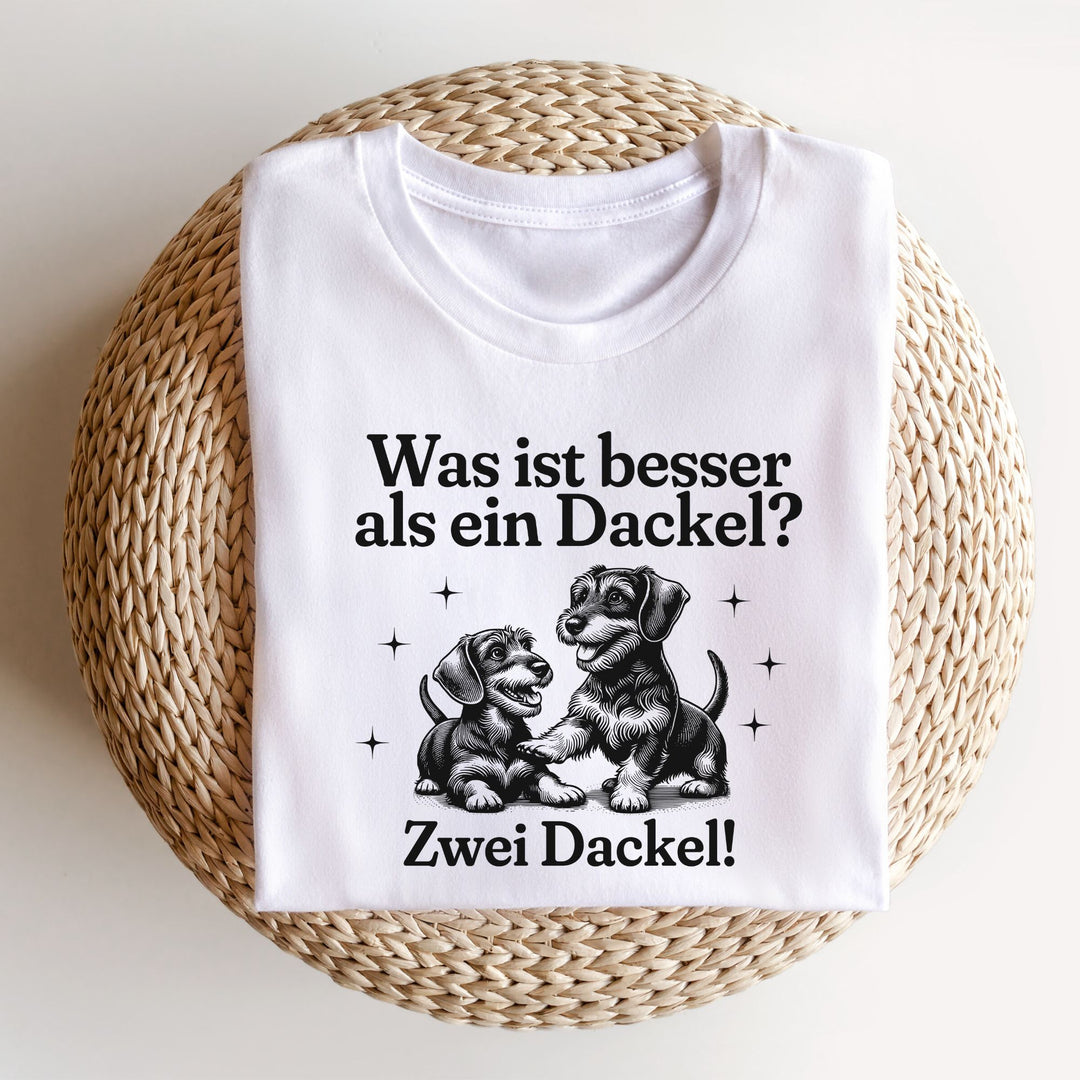 Zwei Dackel (Rauhaar) - Bio Unisex T-Shirt